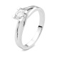 Anillo Solitario de oro blanco de 18 Kt con diamante de 0,10 a 0,73 ct