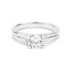 Anillo Solitario de oro blanco de 18 Kt con diamante de 0,10 a 0,73 ct