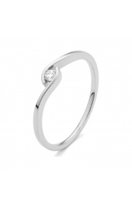 Anillo Solitario de oro blanco de 18 Kt con diamante de 0,05 a 0,73 ct