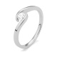 Anillo Solitario de oro blanco de 18 Kt con diamante de 0,05 a 0,73 ct