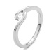 Anillo Solitario de oro blanco de 18 Kt con diamante de 0,05 a 0,73 ct