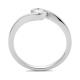 Anillo Solitario de oro blanco de 18 Kt con diamante de 0,05 a 0,73 ct