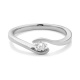Anillo Solitario de oro blanco de 18 Kt con diamante de 0,05 a 0,73 ct