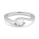 Anillo Solitario de oro blanco de 18 Kt con diamante de 0,05 a 0,73 ct