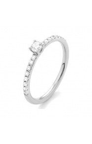 Anillo Solitario de oro blanco de 18 Kt con diamantes de 0,25 a 0,65 ct