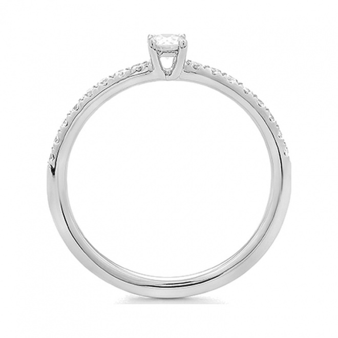 Anillo Solitario de oro blanco de 18 Kt con diamantes de 0,25 a 0,65 ct