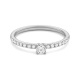 Anillo Solitario de oro blanco de 18 Kt con diamantes de 0,25 a 0,65 ct