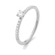Anillo Solitario de oro blanco de 18 Kt con diamantes de 0,25 a 0,65 ct