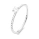Anillo Solitario de oro blanco de 18 Kt con diamantes de 0,25 a 0,65 ct