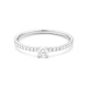 Anillo Solitario de oro blanco de 18 Kt con diamantes de 0,25 a 0,65 ct