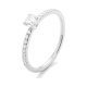 Anillo Solitario de oro blanco de 18 Kt con diamantes de 0,25 a 0,65 ct