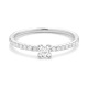 Anillo Solitario de oro blanco de 18 Kt con diamantes de 0,25 a 0,65 ct