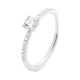 Anillo Solitario de oro blanco de 18 Kt con diamantes de 0,25 a 0,65 ct