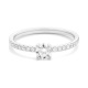 Anillo Solitario de oro blanco de 18 Kt con diamantes de 0,25 a 0,65 ct