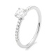 Anillo Solitario de oro blanco de 18 Kt con diamantes de 0,25 a 0,65 ct