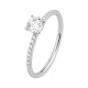 Anillo Solitario de oro blanco de 18 Kt con diamantes de 0,25 a 0,65 ct