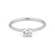 Anillo Solitario de oro blanco de 18 Kt con diamantes de 0,25 a 0,65 ct
