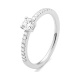 Anillo Solitario de oro blanco de 18 Kt con diamantes de 0,44 a 0,99 ct