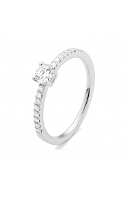 Anillo Solitario de oro blanco de 18 Kt con diamantes de 0,44 a 0,99 ct