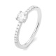 Anillo Solitario de oro blanco de 18 Kt con diamantes de 0,44 a 0,99 ct