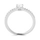 Anillo Solitario de oro blanco de 18 Kt con diamantes de 0,44 a 0,99 ct