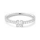 Anillo Solitario de oro blanco de 18 Kt con diamantes de 0,44 a 0,99 ct