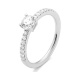 Anillo Solitario de oro blanco de 18 Kt con diamantes de 0,44 a 0,99 ct