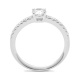 Anillo Solitario de oro blanco de 18 Kt con diamantes de 0,44 a 0,99 ct
