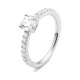 Anillo Solitario de oro blanco de 18 Kt con diamantes de 0,44 a 0,99 ct