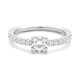 Anillo Solitario de oro blanco de 18 Kt con diamantes de 0,44 a 0,99 ct