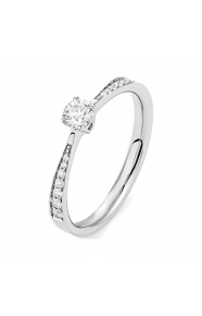 Anillo Solitario de oro blanco de 18 Kt con diamantes de 0,31 a 0,72 ct