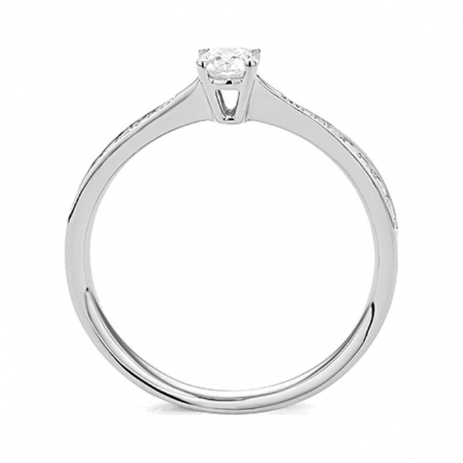 Anillo Solitario de oro blanco de 18 Kt con diamantes de 0,31 a 0,72 ct