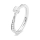 Anillo Solitario de oro blanco de 18 Kt con diamantes de 0,31 a 0,72 ct