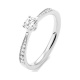 Anillo Solitario de oro blanco de 18 Kt con diamantes de 0,31 a 0,72 ct