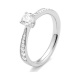 Anillo Solitario de oro blanco de 18 Kt con diamantes de 0,31 a 0,72 ct