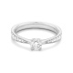 Anillo Solitario de oro blanco de 18 Kt con diamantes de 0,31 a 0,72 ct