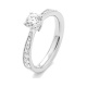 Anillo Solitario de oro blanco de 18 Kt con diamantes de 0,31 a 0,72 ct