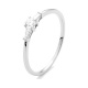 Anillo Tresillo de oro blanco de 18 Kt con diamantes de 0,19 a 0,74 ct
