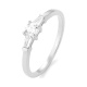 Anillo Tresillo de oro blanco de 18 Kt con diamantes de 0,19 a 0,74 ct