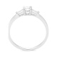 Anillo Tresillo de oro blanco de 18 Kt con diamantes de 0,19 a 0,74 ct