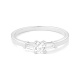 Anillo Tresillo de oro blanco de 18 Kt con diamantes de 0,19 a 0,74 ct