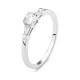 Anillo Tresillo de oro blanco de 18 Kt con diamantes de 0,19 a 0,74 ct