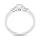 Anillo Tresillo de oro blanco de 18 Kt con diamantes de 0,19 a 0,74 ct