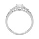 Anillo Tresillo de oro blanco de 18 Kt con diamantes de 0,19 a 0,74 ct