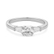Anillo Tresillo de oro blanco de 18 Kt con diamantes de 0,19 a 0,74 ct