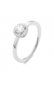 Anillo Solitario de oro blanco de 18 Kt con diamantes de 0,40 a 0,65 ct