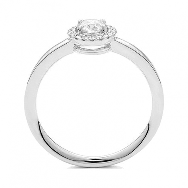 Anillo Solitario de oro blanco de 18 Kt con diamantes de 0,40 a 0,65 ct