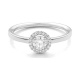 Anillo Solitario de oro blanco de 18 Kt con diamantes de 0,40 a 0,65 ct