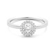 Anillo Solitario de oro blanco de 18 Kt con diamantes de 0,40 a 0,65 ct