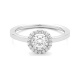 Anillo Solitario de oro blanco de 18 Kt con diamantes de 0,40 a 0,65 ct